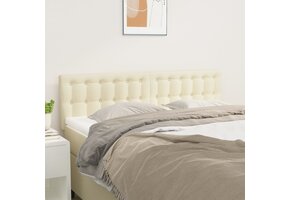 vidaXL Hoofdborden 2 st 72x5x78/88 cm Kunstleer Crème - 42% Korting!