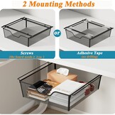 smusei Set van 2 Laden Onder Bureau - Zwart, Nu 30% Korting!