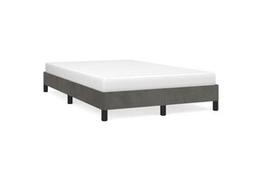 vidaXL Bedframe Fluweel Donkergrijs 120x200 cm - 64% Korting!