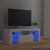 vidaXL TV-meubel Wit met LED - 120x35x40 cm | 35% Korting