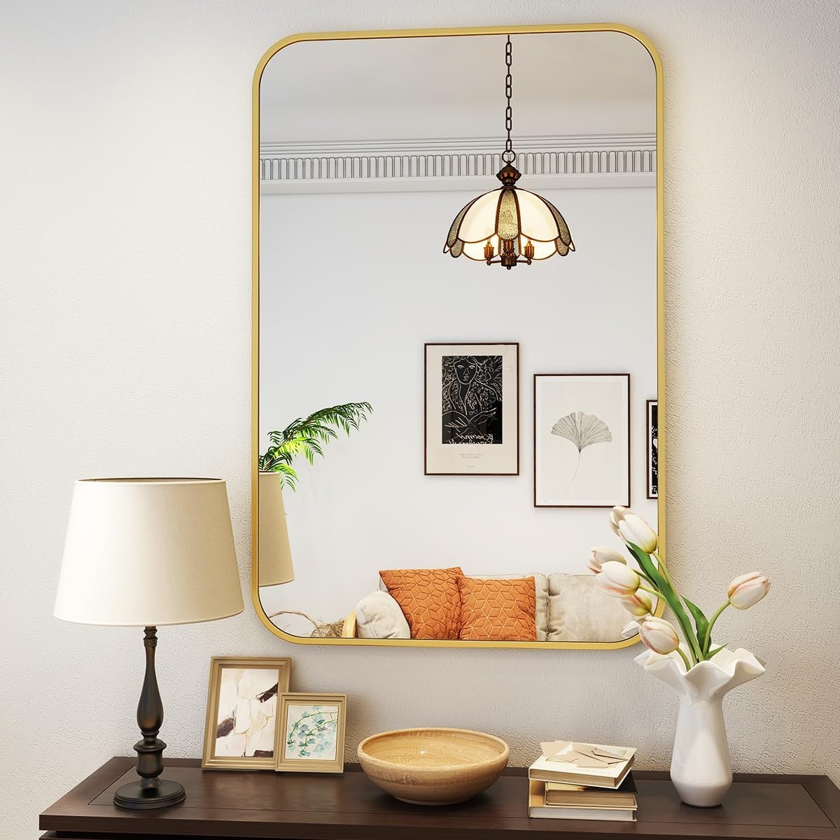 Koonmi Wandspiegel Goud 61x91 cm - 35% Korting!