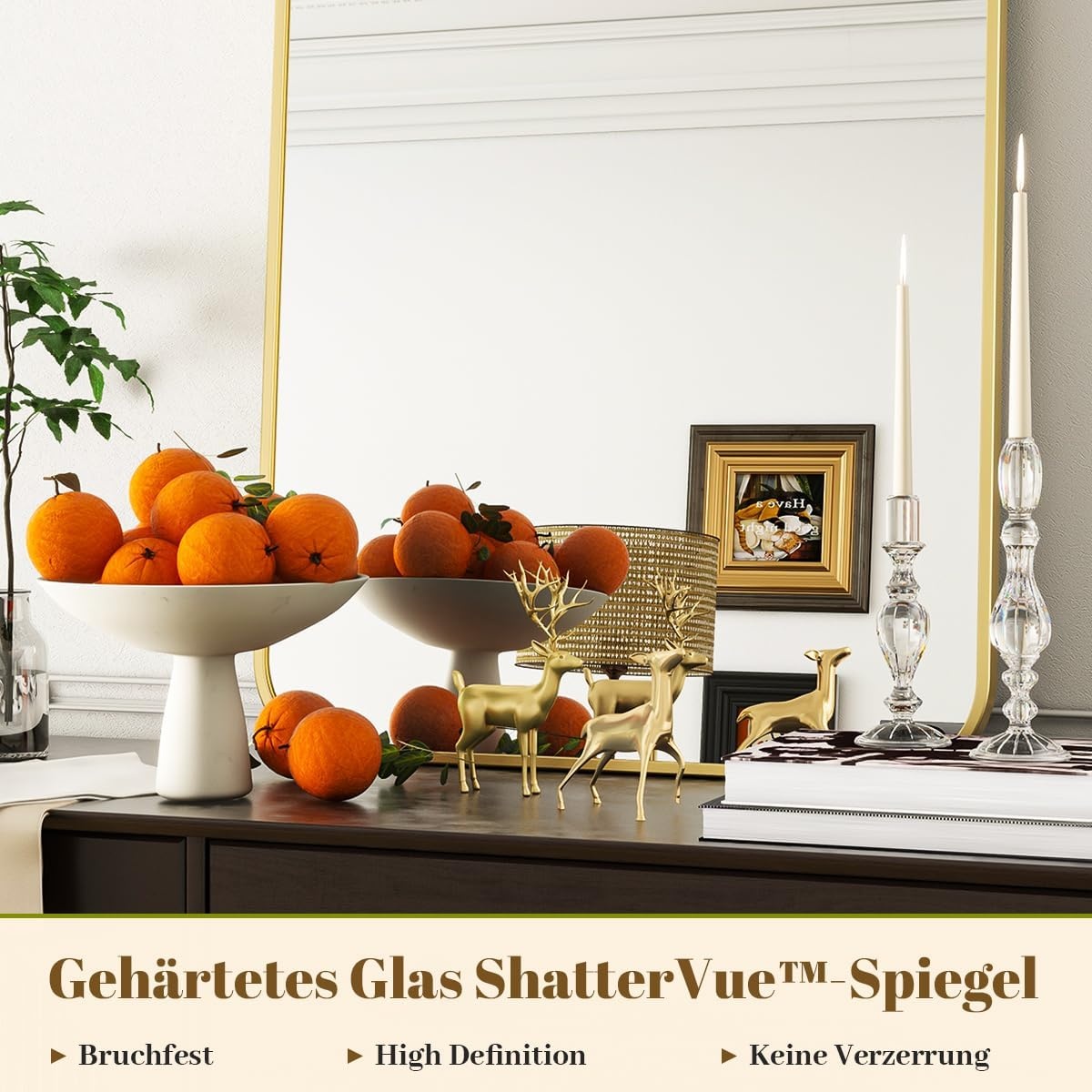 Koonmi Wandspiegel Goud 61x91 cm - 35% Korting!