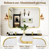 Koonmi Wandspiegel Goud 61x91 cm - 35% Korting!