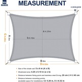 HAIKUS Zonnezeil Rechthoekig 5x6m Crème | 30% Korting