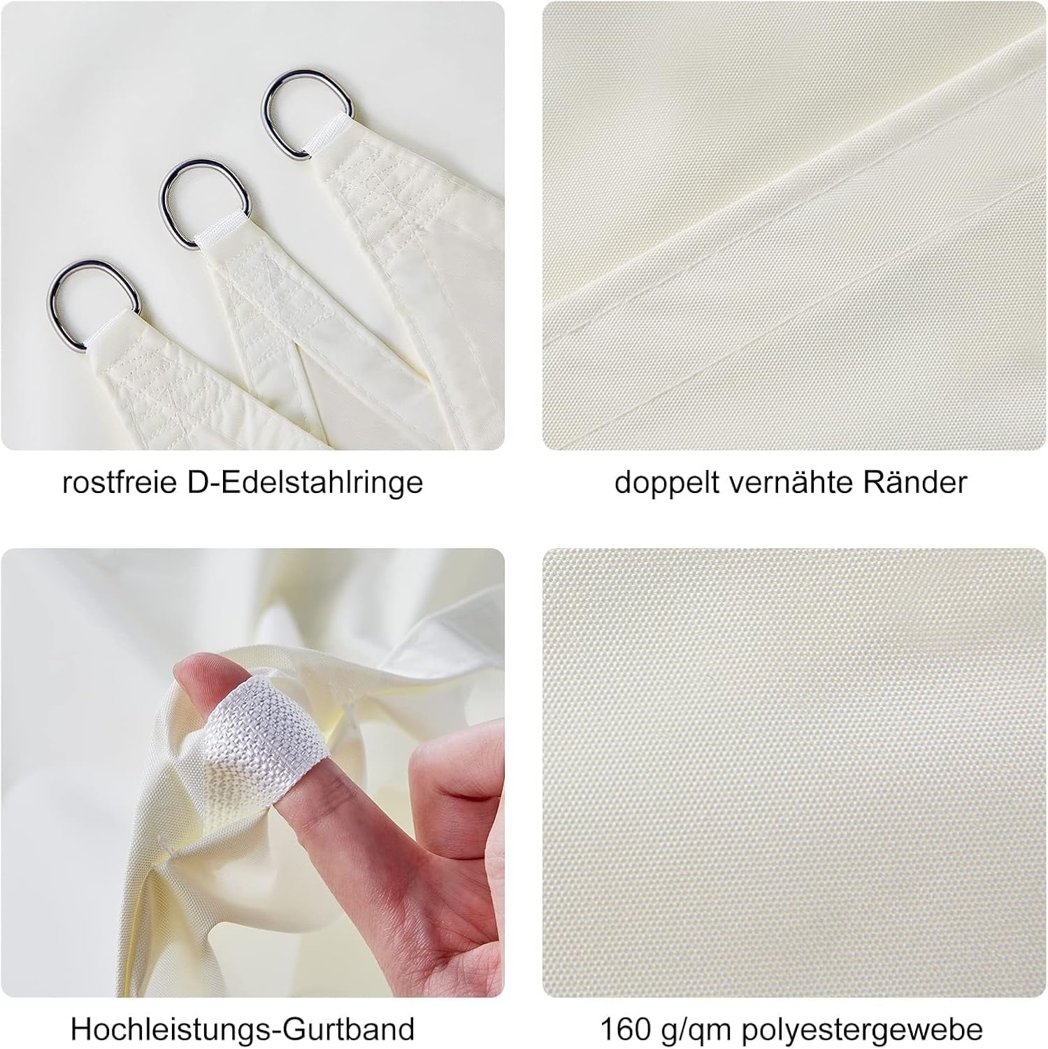 HAIKUS Zonnezeil Rechthoekig 5x6m Crème | 30% Korting