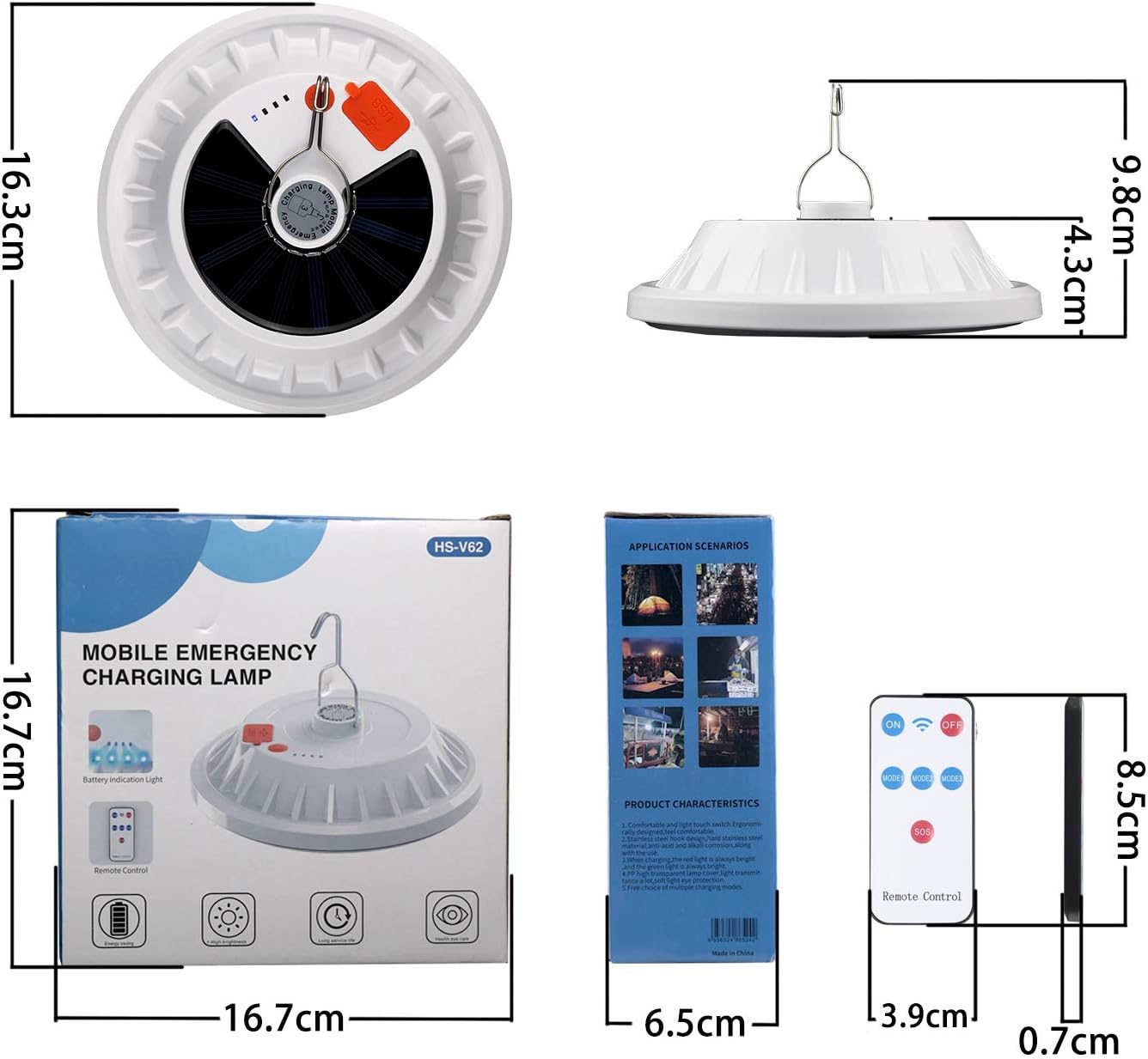 WholeFire Solar Campinglamp 30% Korting - Waterdicht & Powerbank