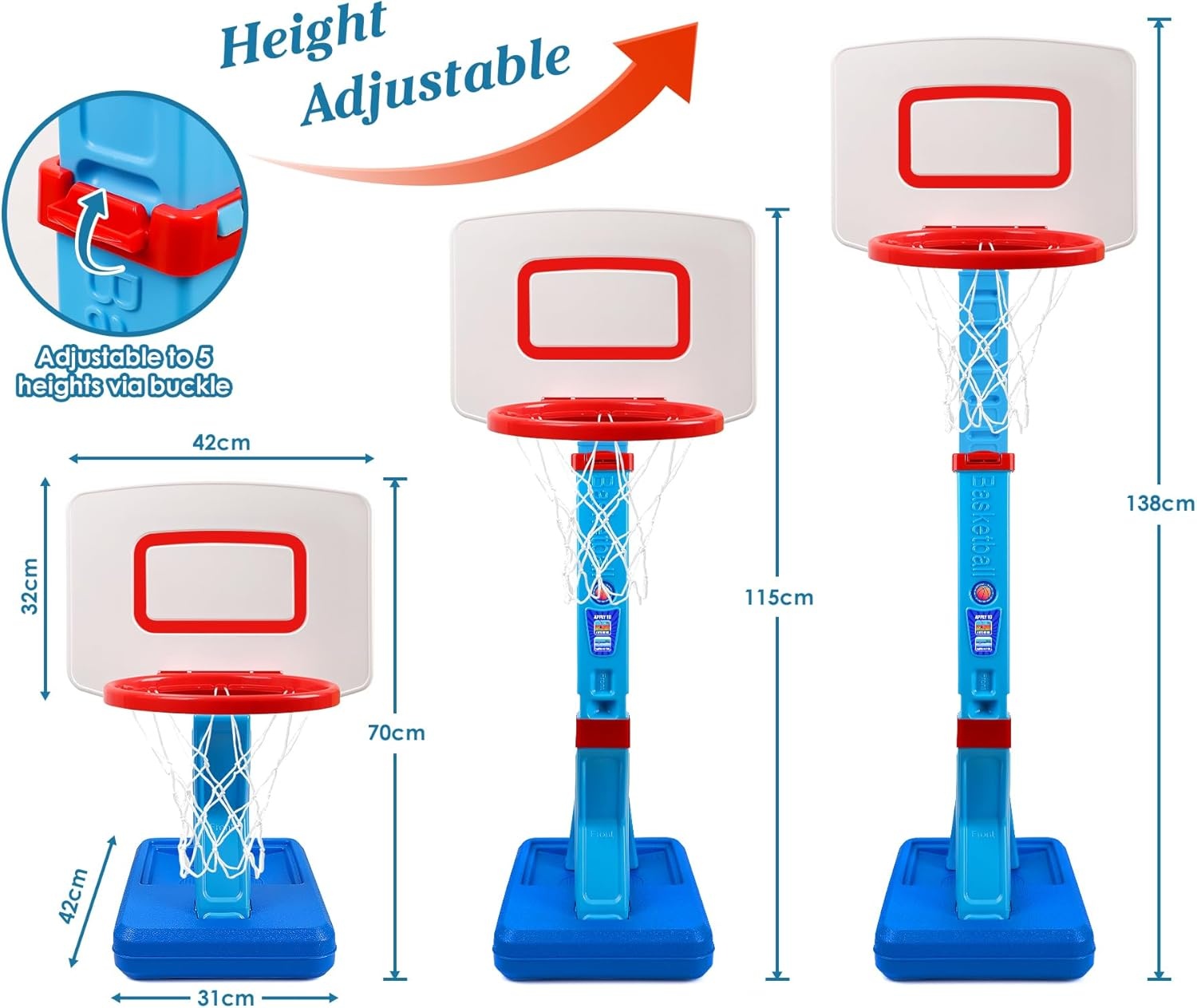 Basketball Set voor Kinderen - Inclusief Statief & Ballen | 30% Korting!