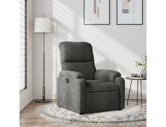 vidaXL Fauteuil Verstelbaar Microvezel - Donkergrijs | -35%