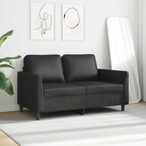 vidaXL Tweezitsbank 120 cm Kunstleer Zwart - 35% Korting!