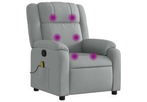 vidaXL Massagestoel, Lichtgrijs - 35% Korting