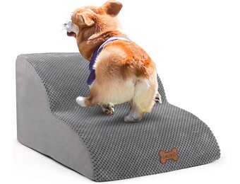 CALIYO Honden Trappetje 3 Treden - Grijs - 30% Korting!