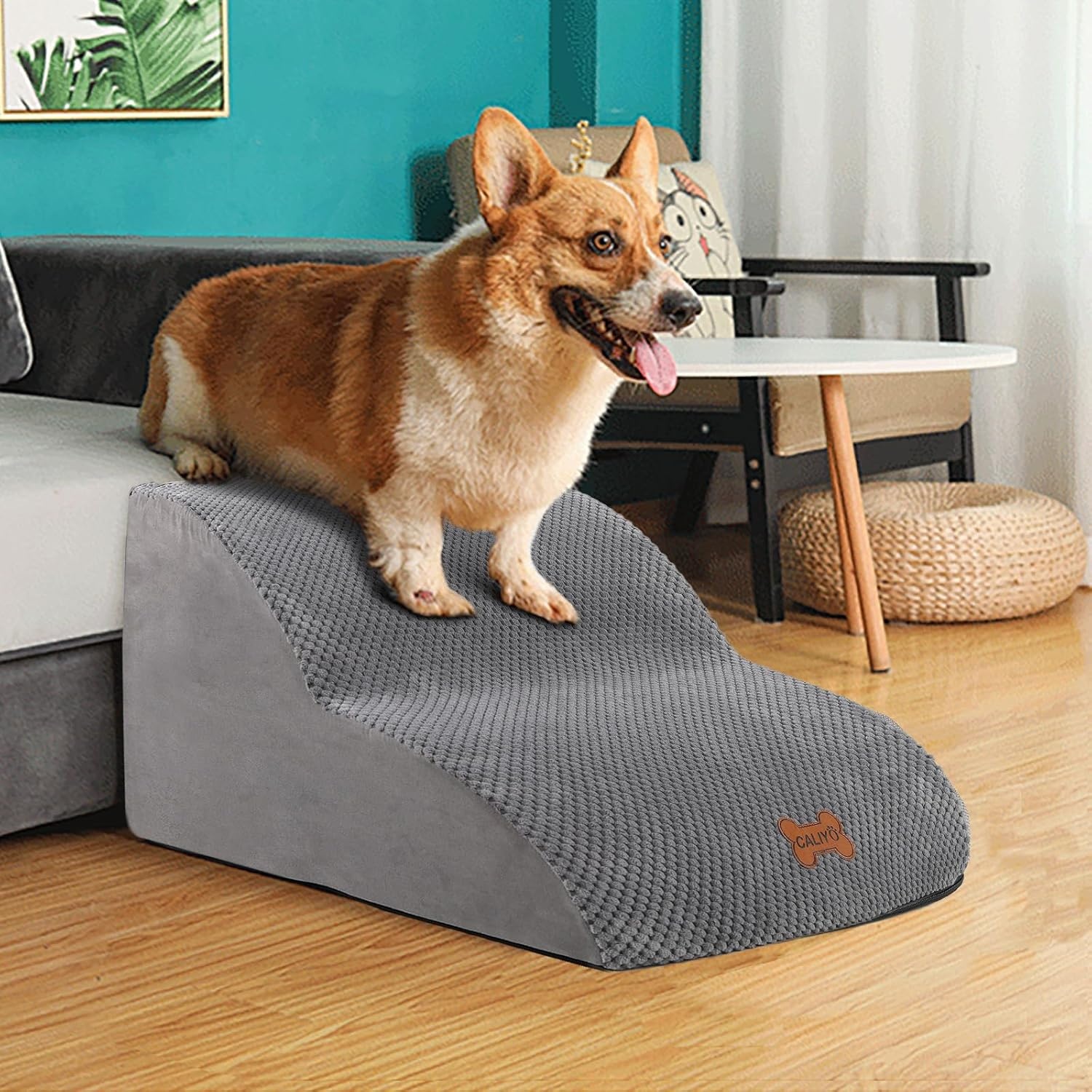 CALIYO Honden Trappetje 3 Treden - Grijs - 30% Korting!