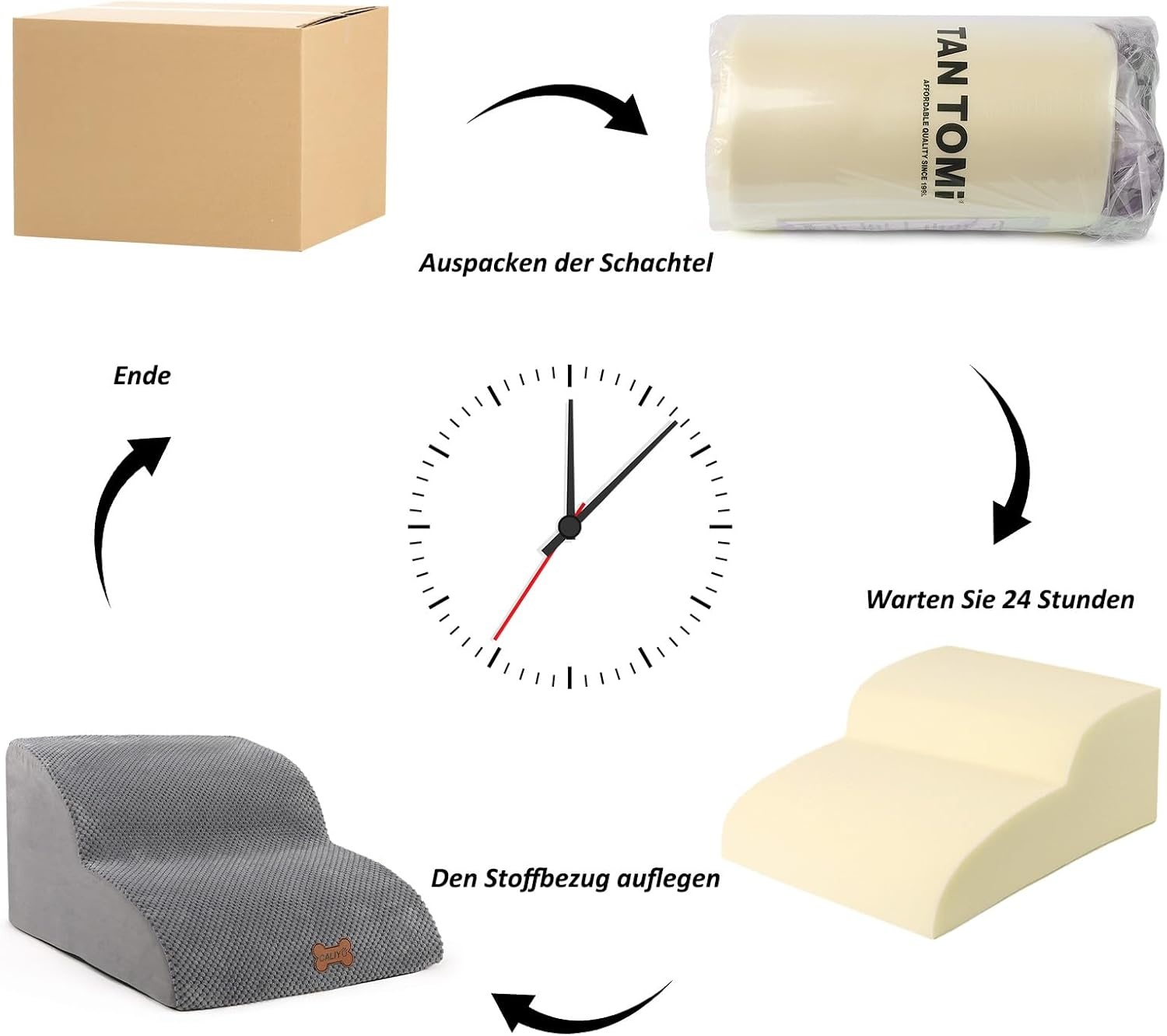 CALIYO Honden Trappetje 3 Treden - Grijs - 30% Korting!