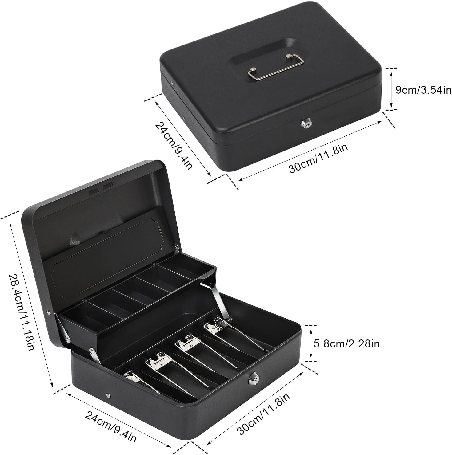 HAITRAL Metaal Geldcassette - 35% Korting! Veilig & Draagbaar