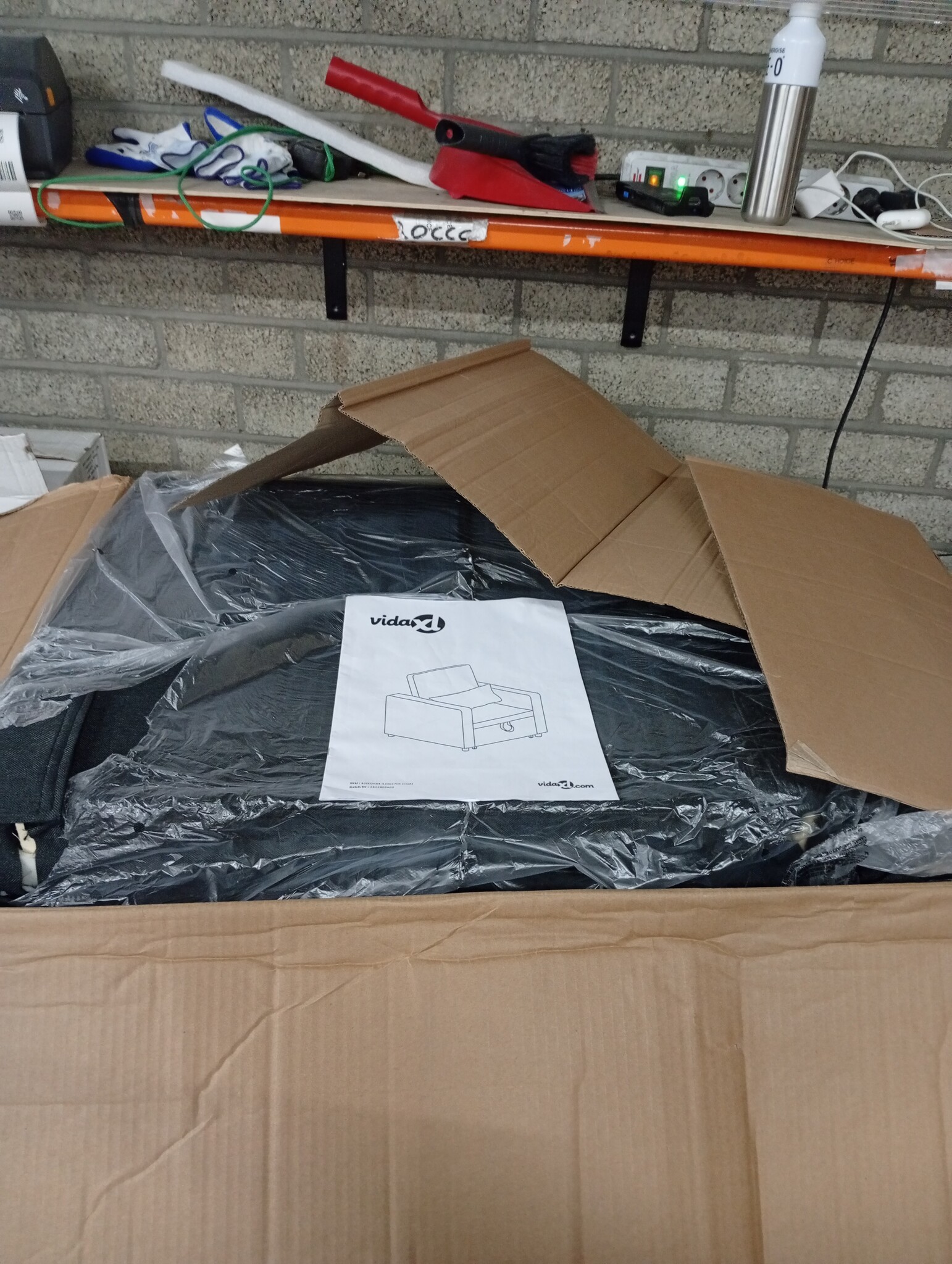 vidaXL Enkele Slaapbank Zwart 90x165cm - 60% Korting!