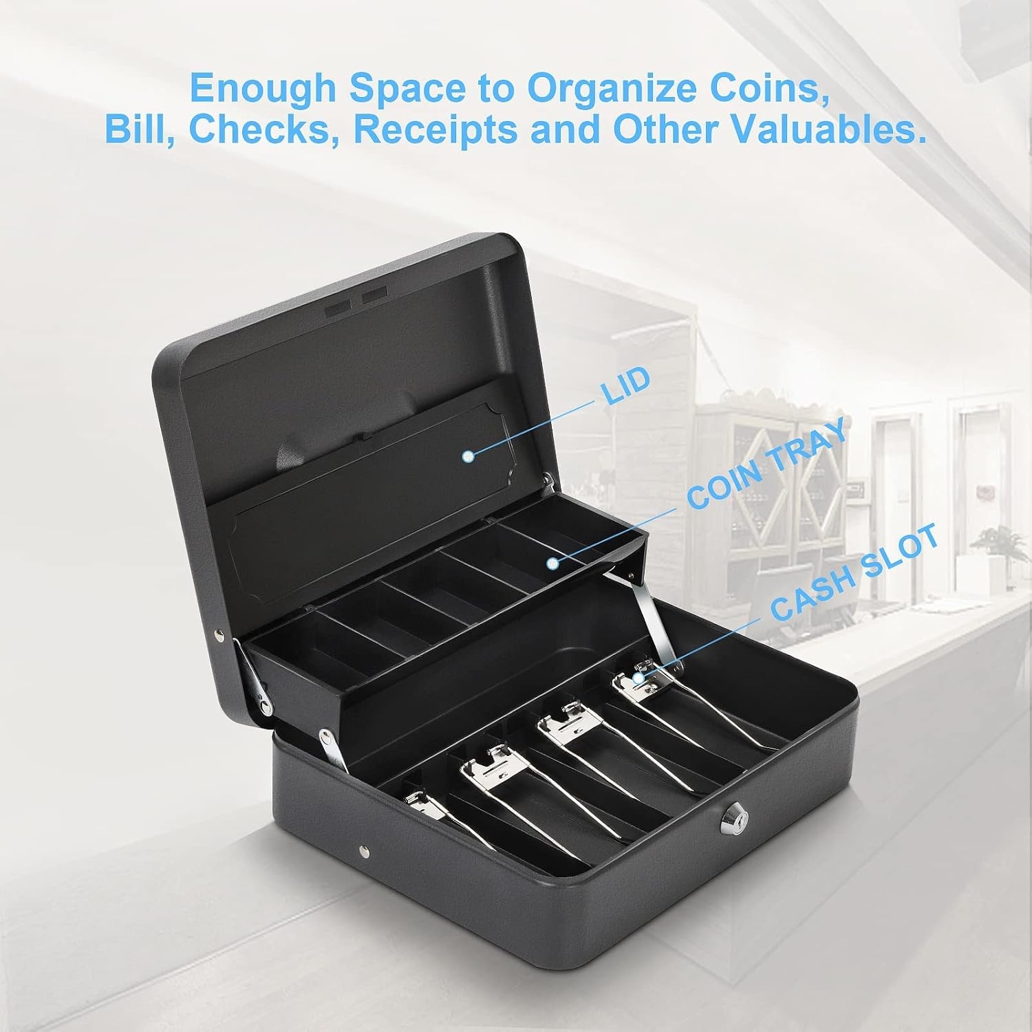 HAITRAL Metaal Geldcassette - 35% Korting! Veilig & Draagbaar