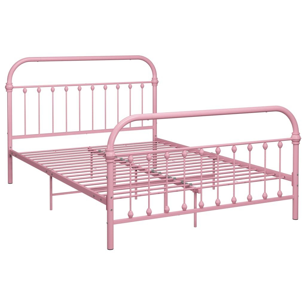 vidaXL Roze Metalen Bedframe 140x200 cm - Nu 55% Korting!