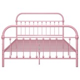 vidaXL Roze Metalen Bedframe 140x200 cm - Nu 55% Korting!