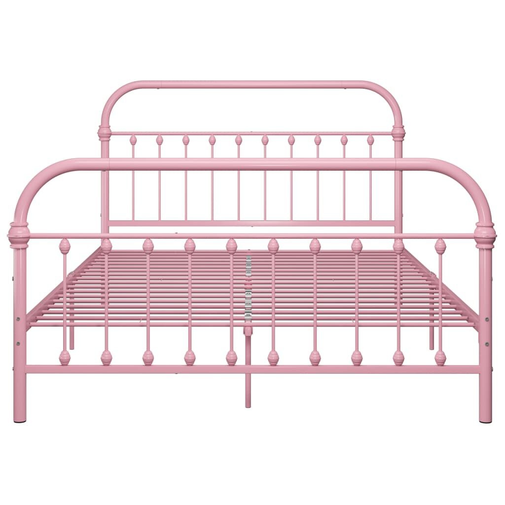 vidaXL Roze Metalen Bedframe 140x200 cm - Nu 55% Korting!
