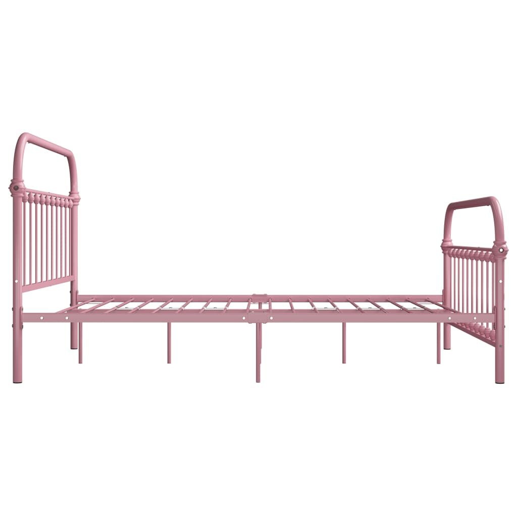 vidaXL Roze Metalen Bedframe 140x200 cm - Nu 55% Korting!