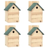 vidaXL Vogelhuisjes (4 stuks) - Vurenhout 30% Korting