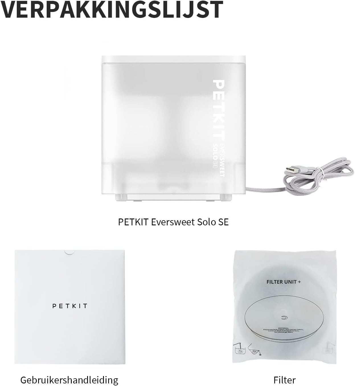 PETKIT EVERSWEET Kattendrinkfontein 1,85L - 30% Korting!