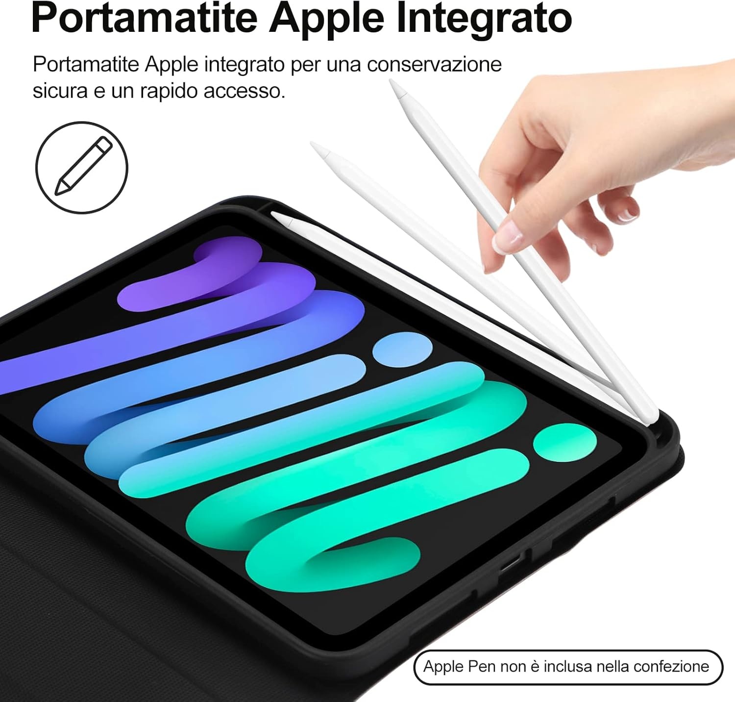 Jademall Toetsenbordhoes iPad Mini 7 8,3" Italiaans QWERTY - 30% KORTING!