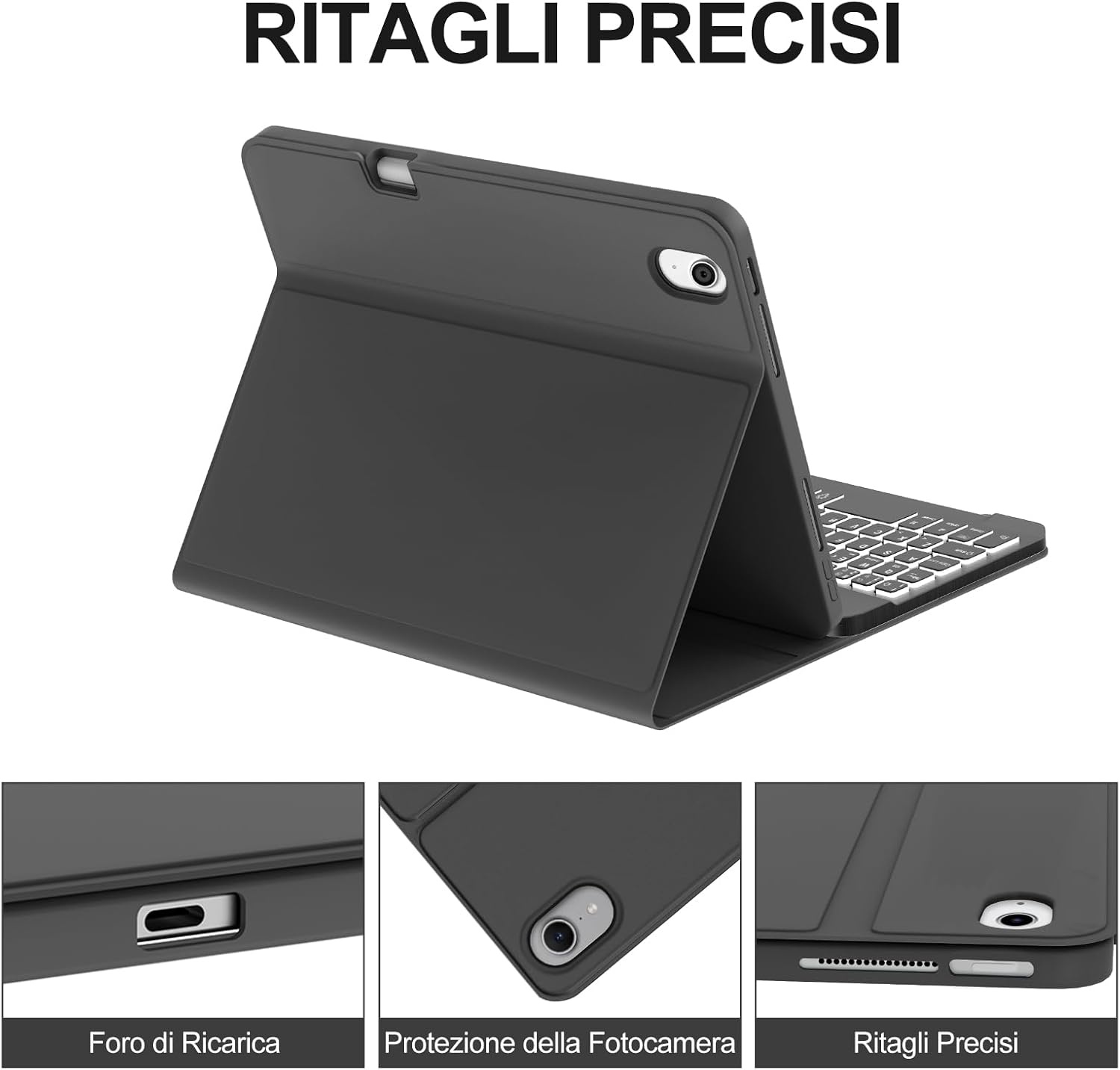 Jademall Toetsenbordhoes iPad Mini 7 8,3" Italiaans QWERTY - 30% KORTING!