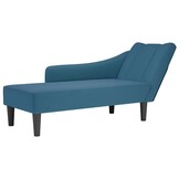 vidaXL Chaise longue fluweel blauw - 35% KORTING!