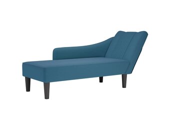vidaXL Chaise longue fluweel blauw - 35% KORTING!