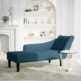 vidaXL Chaise longue fluweel blauw - 35% KORTING!