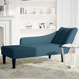 vidaXL Chaise longue fluweel blauw - 35% KORTING!