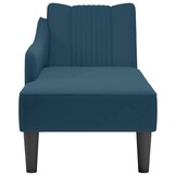 vidaXL Chaise longue fluweel blauw - 35% KORTING!