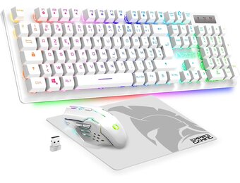 Empire Gaming Armor RF800: Draadloos AZERTY Gaming Set (Wit) - 30% Korting!