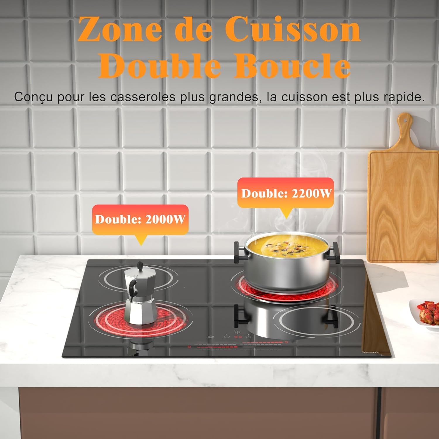 Glazen Keramische Kookplaat - 6600W - 30% Korting!