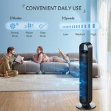 Torenventilator met Afstandsbediening | 92cm | 3 Modi & Snelheden | 55% Korting!