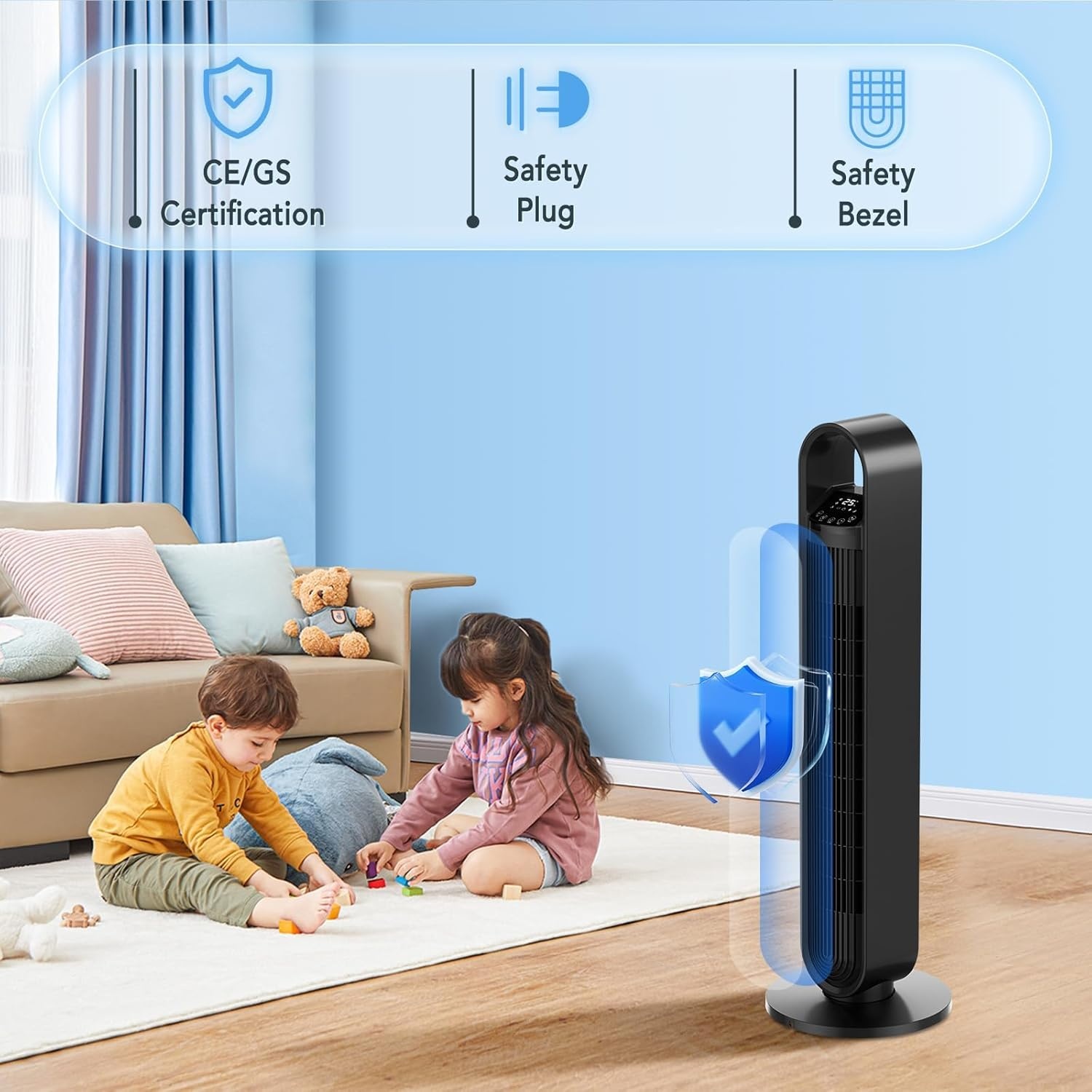 Torenventilator met Afstandsbediening | 92cm | 3 Modi & Snelheden | 55% Korting!