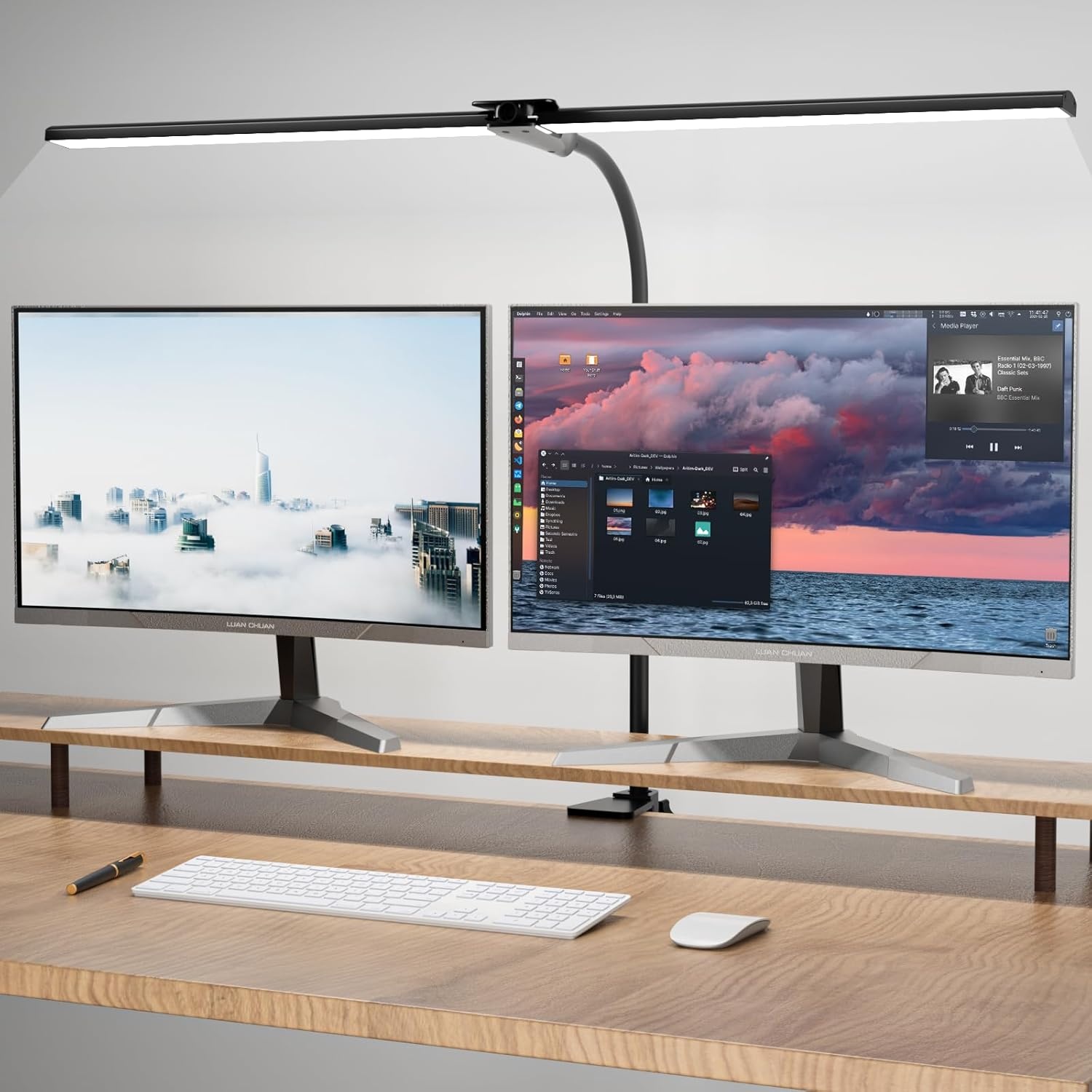 LED Schreibtischlamp 80cm Zwart - 35% Korting!