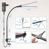 LED Schreibtischlamp 80cm Zwart - 35% Korting!