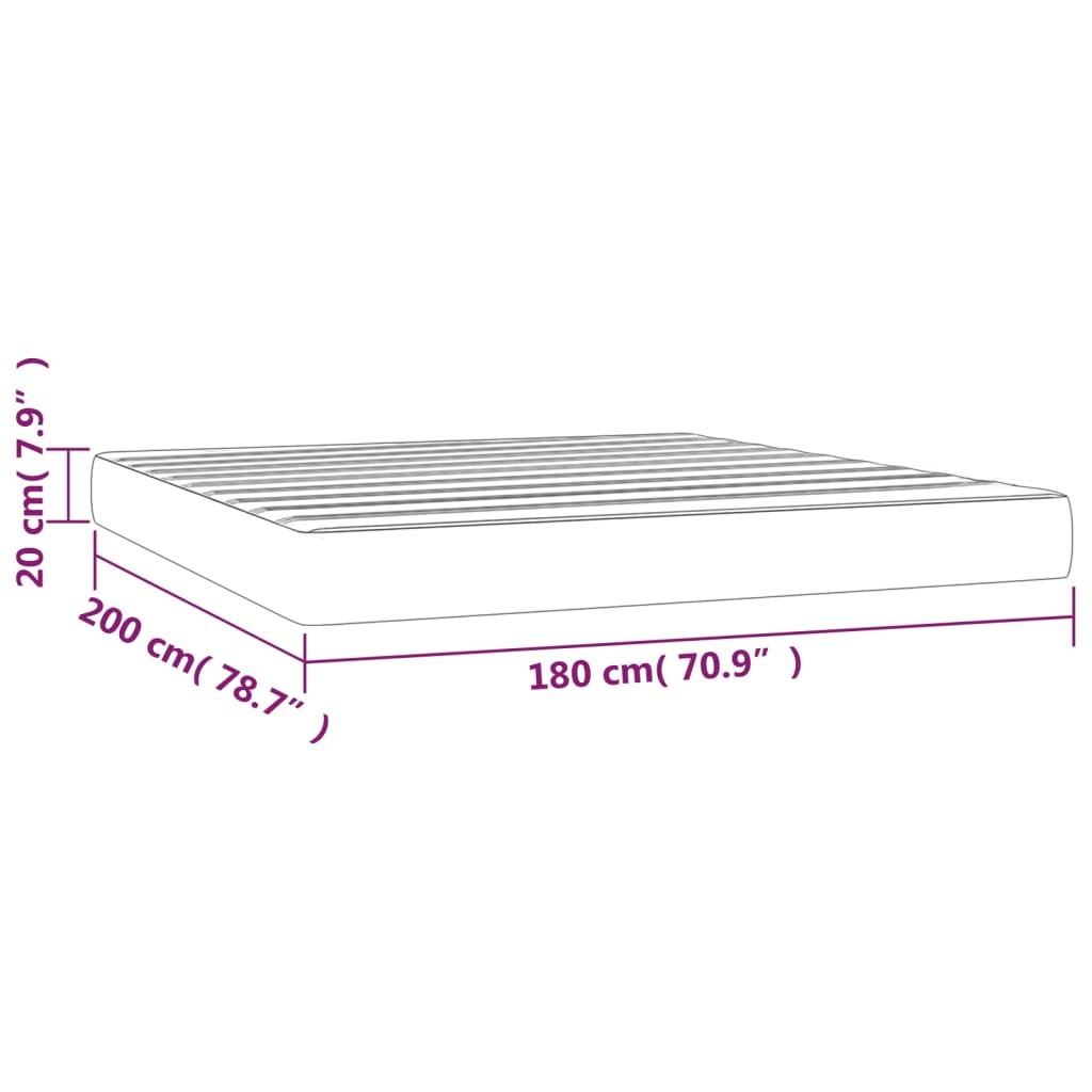 vidaXL Pocketveringmatras 180x200x20 cm - 35% Korting!