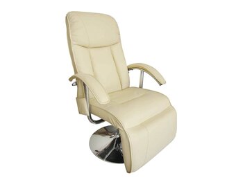 vidaXL Massagestoel Crèmewit Kunstleer - 60% Korting!
