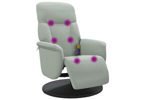 vidaXL Massagestoel - Fluweel Lichtgrijs (30% Korting)