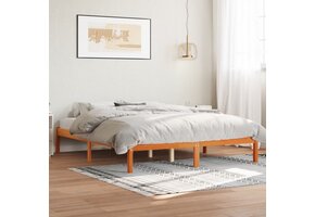 vidaXL Grenenhouten Bedframe 160x200 cm Wasbruin - 41% Korting!