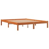 vidaXL Grenenhouten Bedframe 160x200 cm Wasbruin - 41% Korting!