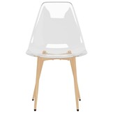 vidaXL Eetkamerstoelen PET Transparant - 3 stuks (van 4) - 60% Korting