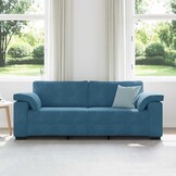 vidaXL 3-zitsbank Blauw - 178cm Fluweel - 35% Korting!