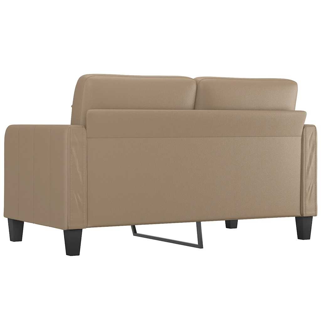 vidaXL Tweezitsbank 140 cm Kunstleer Cappuccino - 35% Korting