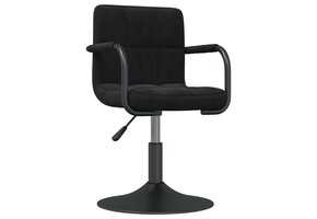 vidaXL Eetkamerstoel Fluweel Zwart - Nu met 42% Korting!