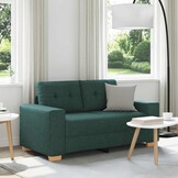 vidaXL Loveseat Donkergroen 120 cm Stof - 55% Korting!