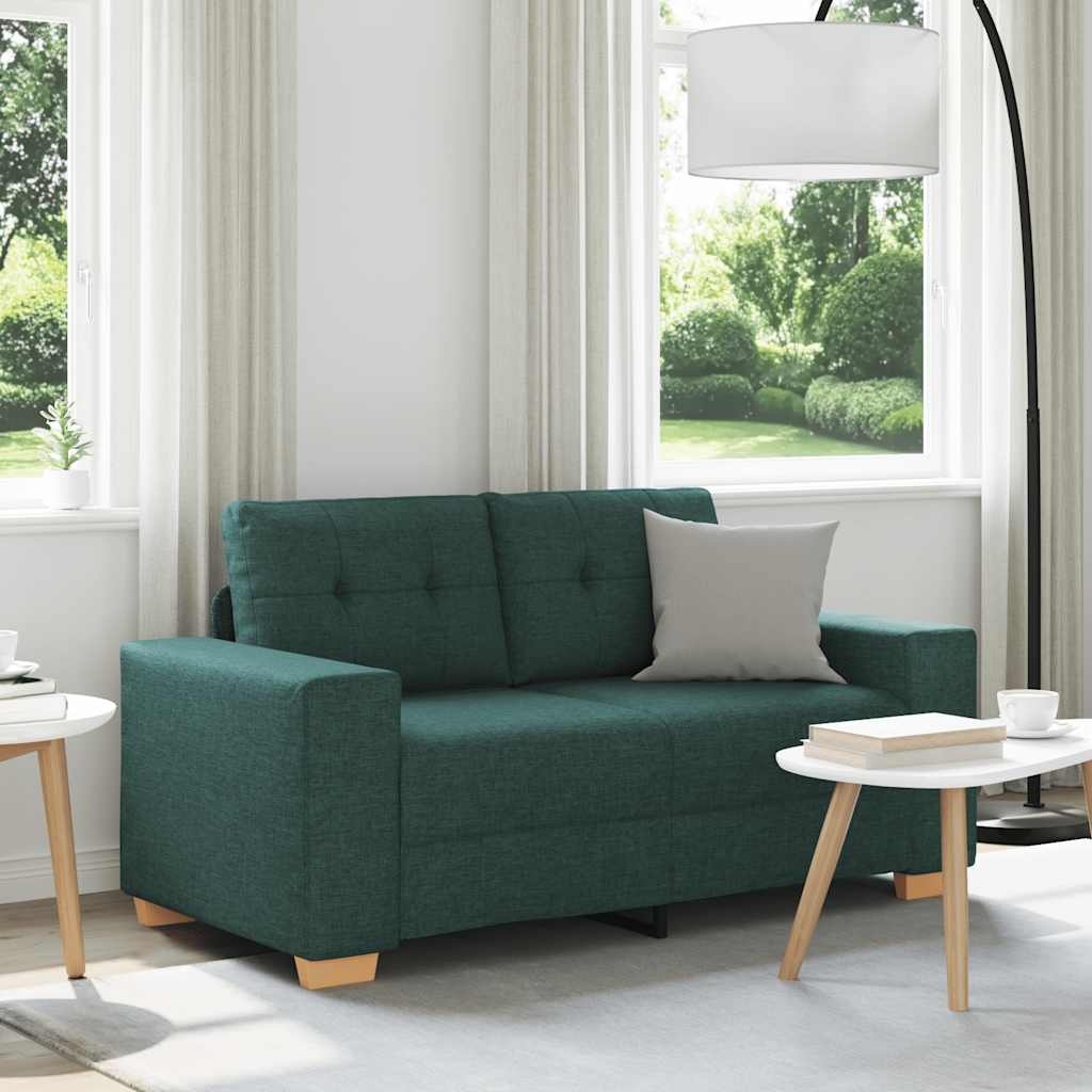 vidaXL Loveseat Donkergroen 120 cm Stof - 55% Korting!
